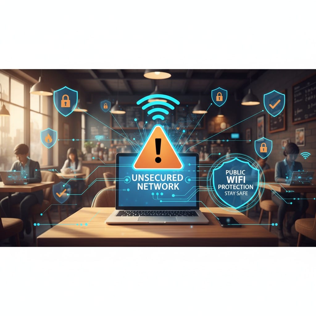 公共WiFi安全使用指南：保护您的隐私和数据安全 - AgogoVPN博客封面图